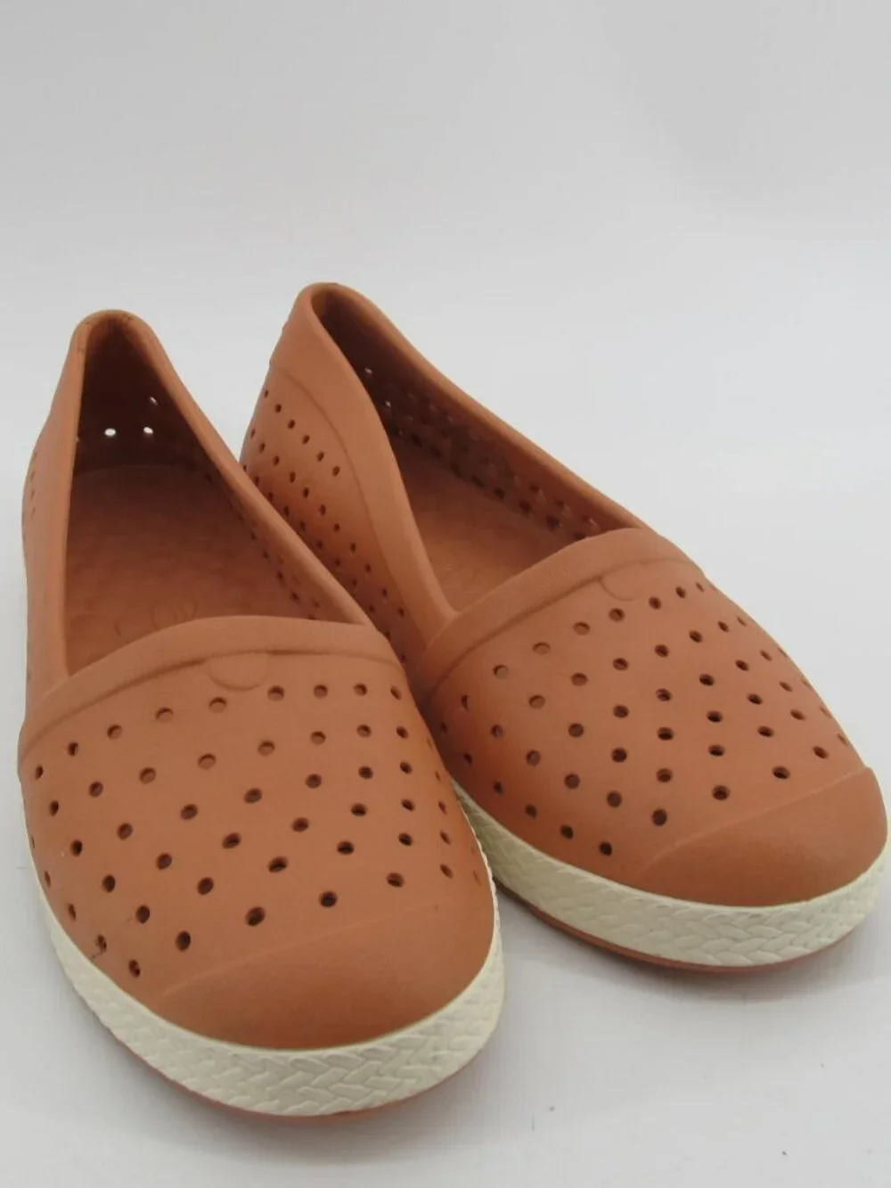 Joybees Espadrille Slip On Womens Size 9 Terracotta Orange EVA Foam Water Shoes